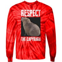 Respect The Capybara Tie-Dye Long Sleeve Shirt