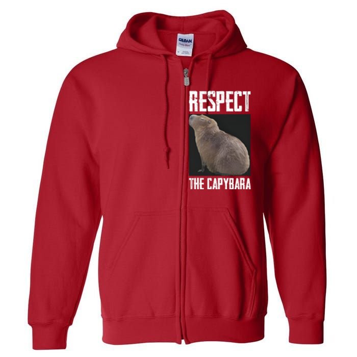 Respect The Capybara Full Zip Hoodie