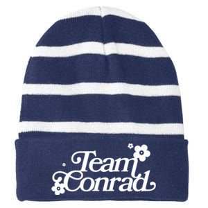 Retro Team Conrad Logo Striped Beanie with Solid Band