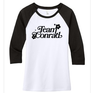 Retro Team Conrad Logo Women's Tri-Blend 3/4-Sleeve Raglan Shirt