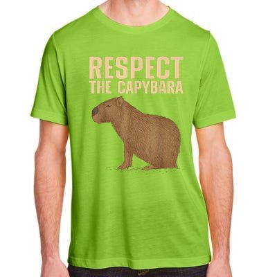 Respect The Capybara Funny Capybara Cavy Rodent Capybara Lover Adult ChromaSoft Performance T-Shirt