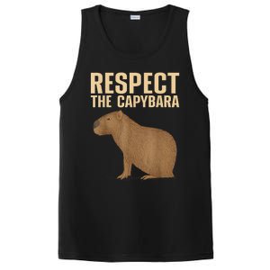 Respect The Capybara Funny Capybara Cavy Rodent Capybara Lover PosiCharge Competitor Tank