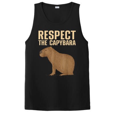 Respect The Capybara Funny Capybara Cavy Rodent Capybara Lover PosiCharge Competitor Tank