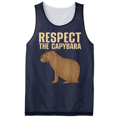 Respect The Capybara Funny Capybara Cavy Rodent Capybara Lover Mesh Reversible Basketball Jersey Tank