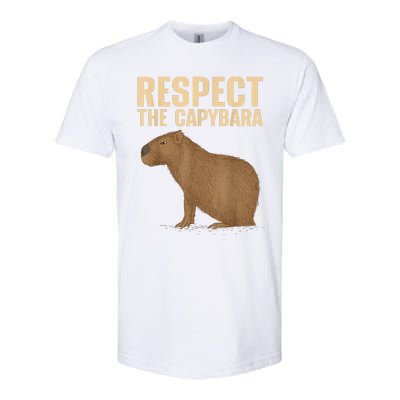 Respect The Capybara Funny Capybara Cavy Rodent Capybara Lover Softstyle® CVC T-Shirt