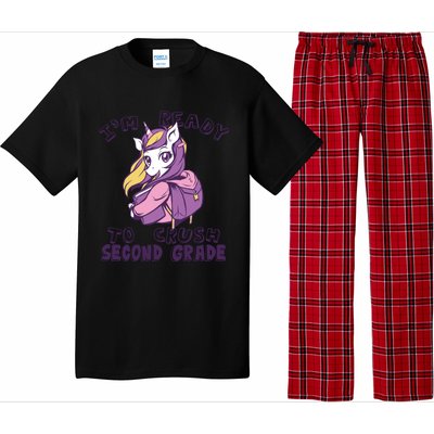 Ready To Crush Second 2Nd Grade Unicorn Back To School Gift Pajama Set