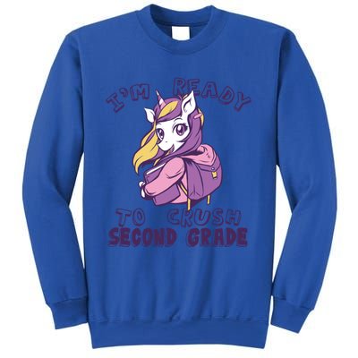 Ready To Crush Second 2Nd Grade Unicorn Back To School Gift Sweatshirt