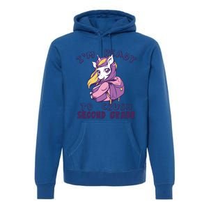 Ready To Crush Second 2Nd Grade Unicorn Back To School Gift Premium Hoodie