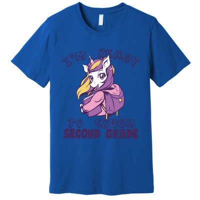 Ready To Crush Second 2Nd Grade Unicorn Back To School Gift Premium T-Shirt