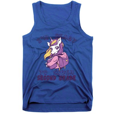 Ready To Crush Second 2Nd Grade Unicorn Back To School Gift Tank Top