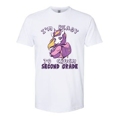 Ready To Crush Second 2Nd Grade Unicorn Back To School Gift Softstyle CVC T-Shirt