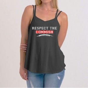 Respect The Commish Fantasy Football Commissioner Women's Strappy Tank