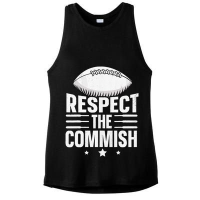 Respect The Commish Fantasy Football Commish Ladies PosiCharge Tri-Blend Wicking Tank