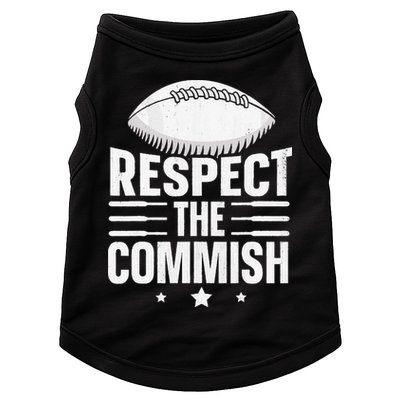 Respect The Commish Fantasy Football Commish Doggie Tank