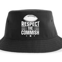 Respect The Commish Fantasy Football Commish Sustainable Bucket Hat
