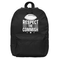 Respect The Commish Fantasy Football Commish 16 in Basic Backpack