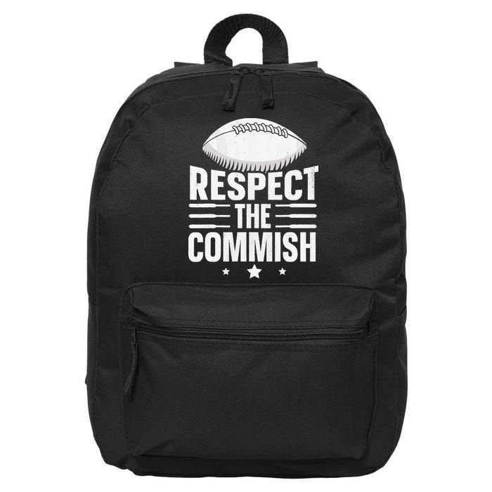 Respect The Commish Fantasy Football Commish 16 in Basic Backpack
