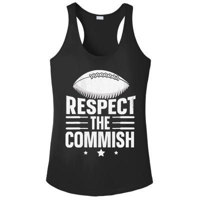 Respect The Commish Fantasy Football Commish Ladies PosiCharge Competitor Racerback Tank