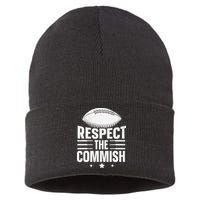 Respect The Commish Fantasy Football Commish Sustainable Knit Beanie