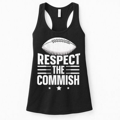 Respect The Commish Fantasy Football Commish Womens Tank Top