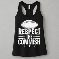 Respect The Commish Fantasy Football Commish Womens Tank Top