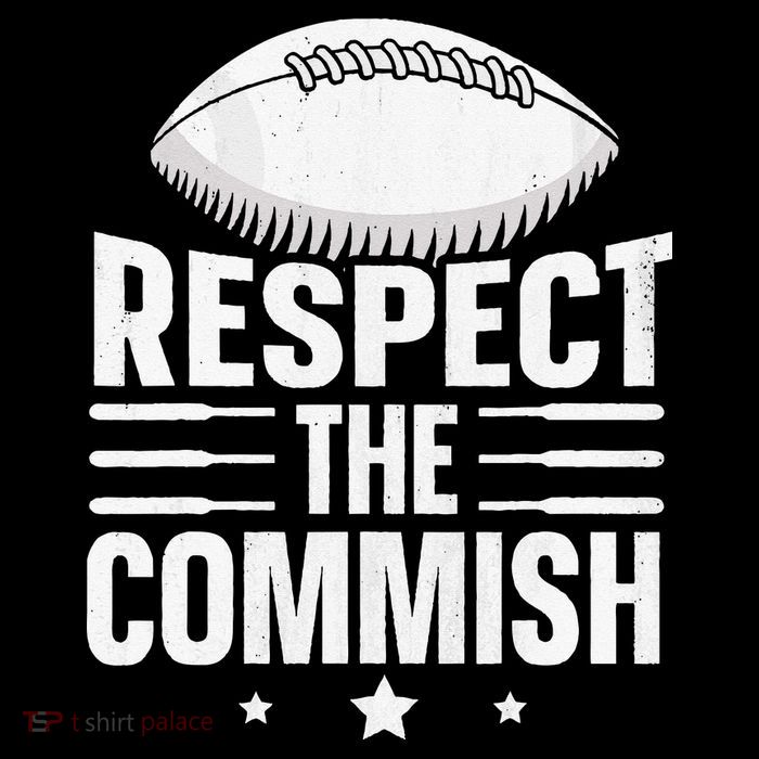 Respect The Commish Fantasy Football Commish Pom Pom 12in Knit Beanie