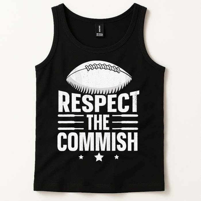 Respect The Commish Fantasy Football Commish Tank Top