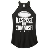 Respect The Commish Fantasy Football Commish Women's Perfect Tri Rocker Tank
