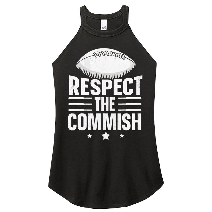 Respect The Commish Fantasy Football Commish Women's Perfect Tri Rocker Tank