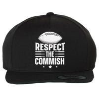 Respect The Commish Fantasy Football Commish Wool Snapback Cap