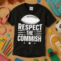 Respect The Commish Fantasy Football Commish Kids T-Shirt