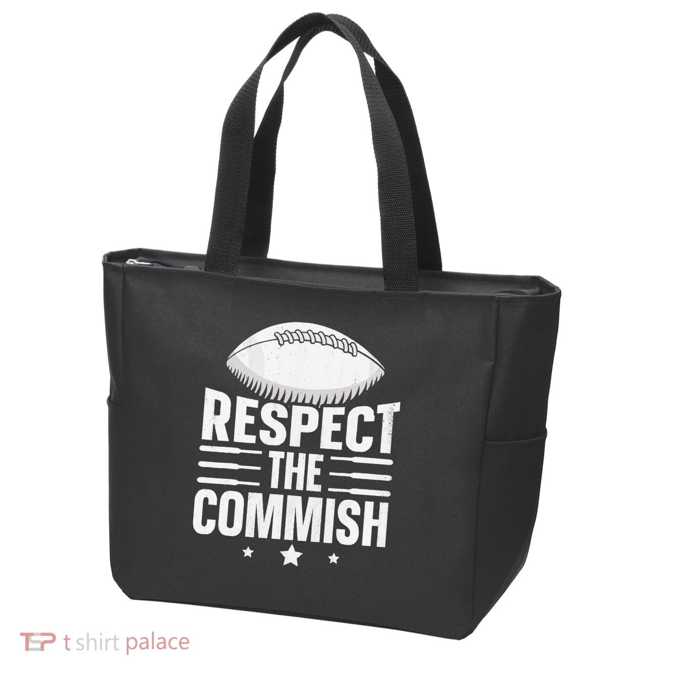 Respect The Commish Fantasy Football Commish Zip Tote Bag