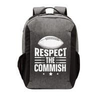 Respect The Commish Fantasy Football Commish Vector Backpack