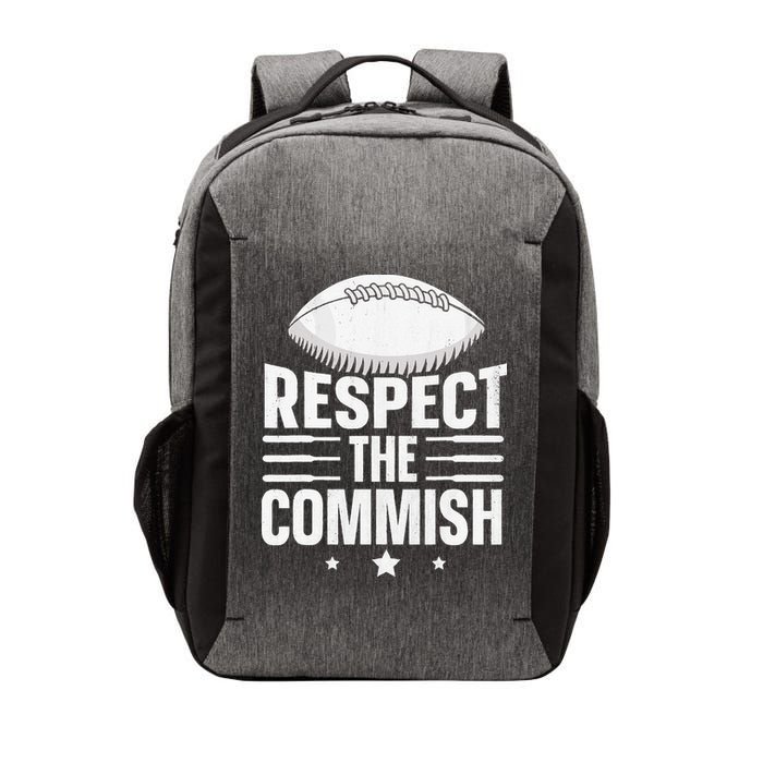 Respect The Commish Fantasy Football Commish Vector Backpack