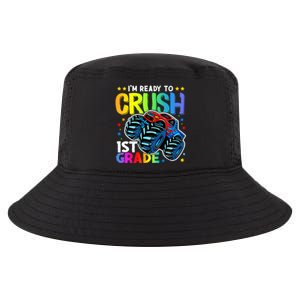 Ready To Crush First Grade 1st Day Of School Monster Truck Gift Cool Comfort Performance Bucket Hat