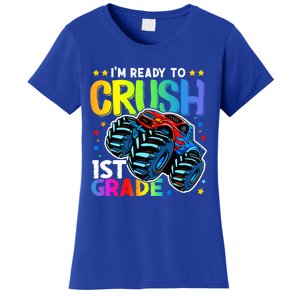 Ready To Crush First Grade 1st Day Of School Monster Truck Gift Women's T-Shirt