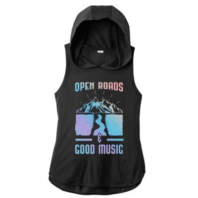 Road Trip Camping Vacation Summer Crew Travel Music Lover Meaningful Gift Ladies PosiCharge Tri-Blend Wicking Draft Hoodie Tank