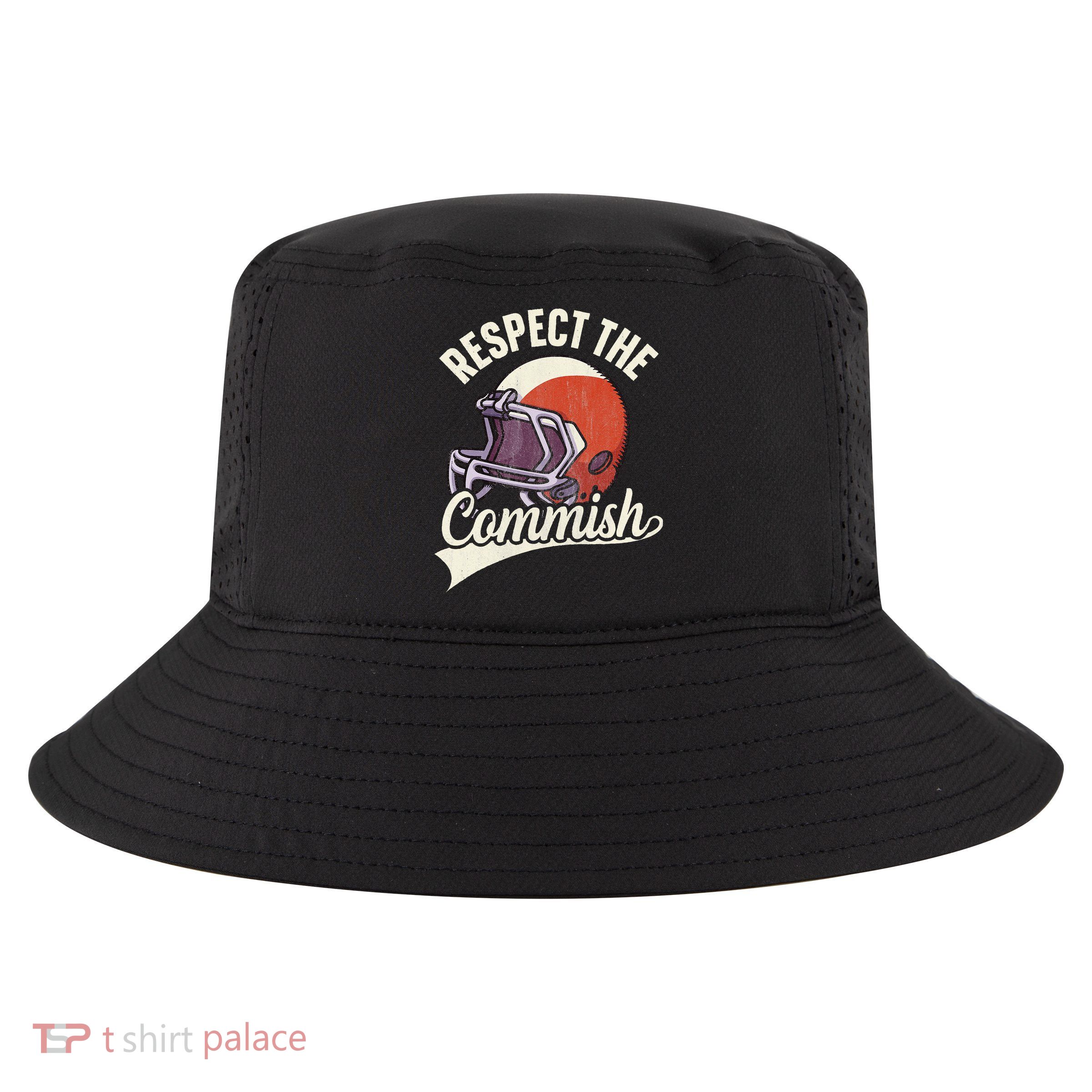 Respect The Commish Fantasy Football Commish Cool Comfort Performance Bucket Hat