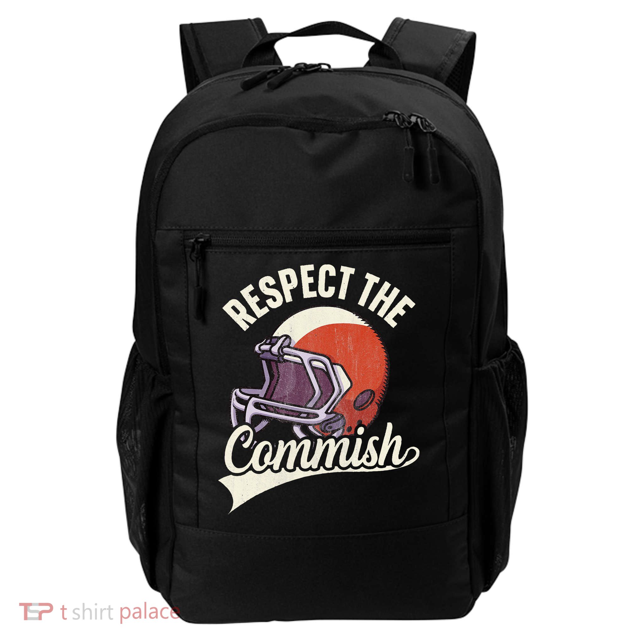 Respect The Commish Fantasy Football Commish Daily Commute Backpack