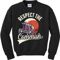 Respect The Commish Fantasy Football Commish Kids Sweatshirt