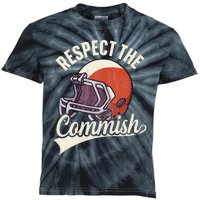 Respect The Commish Fantasy Football Commish Kids Tie-Dye T-Shirt