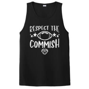 Respect The Commish Fantasy Football Funny Commissioner FFL PosiCharge Competitor Tank