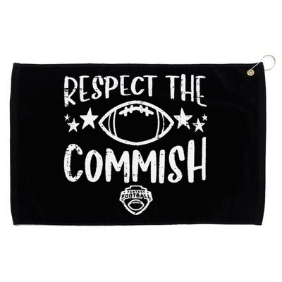 Respect The Commish Fantasy Football Funny Commissioner FFL Grommeted Golf Towel