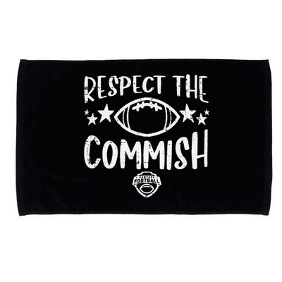 Respect The Commish Fantasy Football Funny Commissioner FFL Microfiber Hand Towel