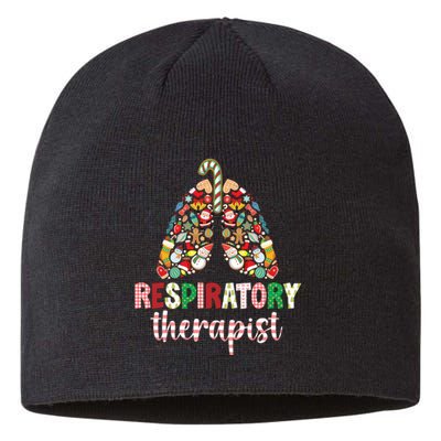 Respiratory Therapist Christmas Lungs Rt Xmas Party Long Sleeve Sustainable Beanie