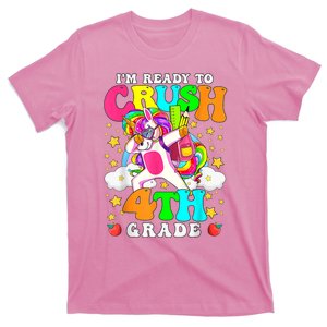 Ready To Crush 4th Grade Cute Unicorn Back To School Girl T-Shirt