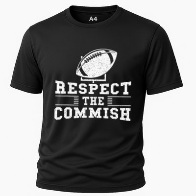 Respect The Commish Fantasy Football Game Day Gift Performance Shirt