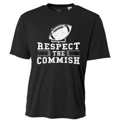 Respect The Commish Fantasy Football Game Day Gift Cooling Performance Crew T-Shirt