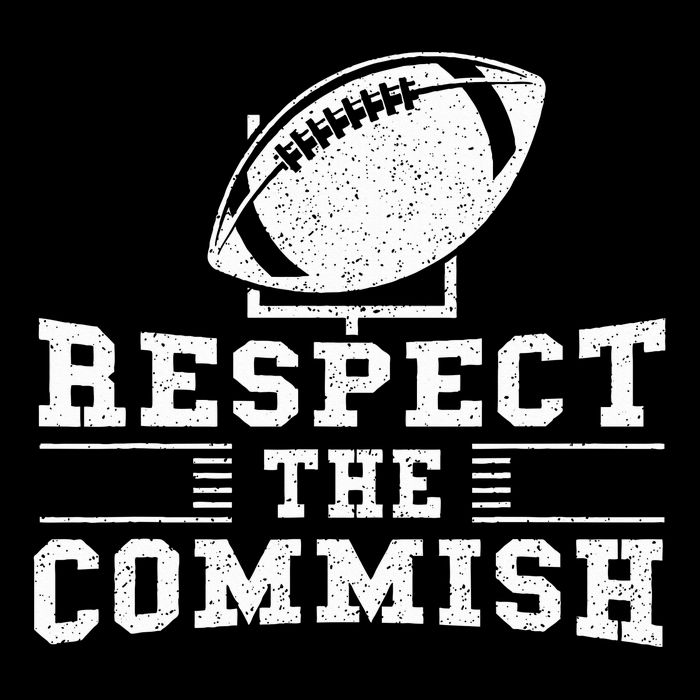 Respect The Commish Fantasy Football Game Day Gift 16 in Basic Backpack