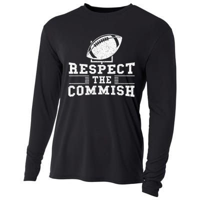 Respect The Commish Fantasy Football Game Day Gift Cooling Performance Long Sleeve Crew